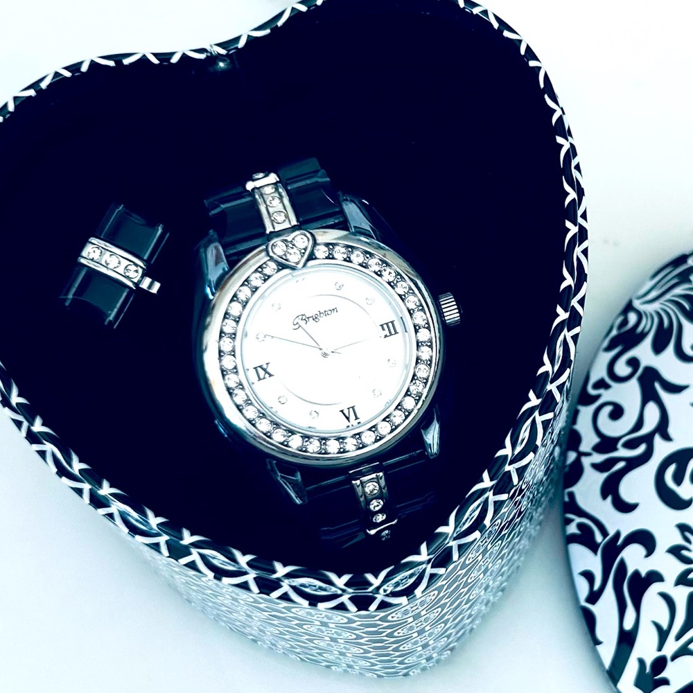 Brighton Dana Point Blue Watch with Heart Tin